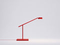 Lampe de bureau LED 65×22×72 cm - métal rouge satiné - bras incliné pour chambre à coucher