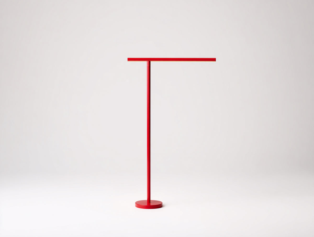 Lampe De Bureau 45×12×48 cm - métal rouge finition brillante - éclairage LED style contemporain pour chambre à coucher