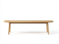 Banc 180×38×45 cm - bois massif finition chêne clair - style naturel pour salle à manger
