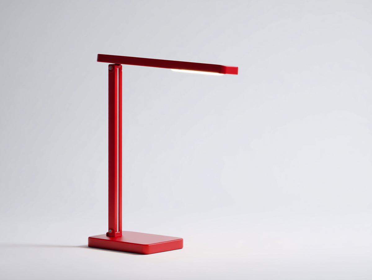 Lampe De Bureau rouge métal 40×16×52 cm design contemporain éclairage LED pour Chambre À Coucher