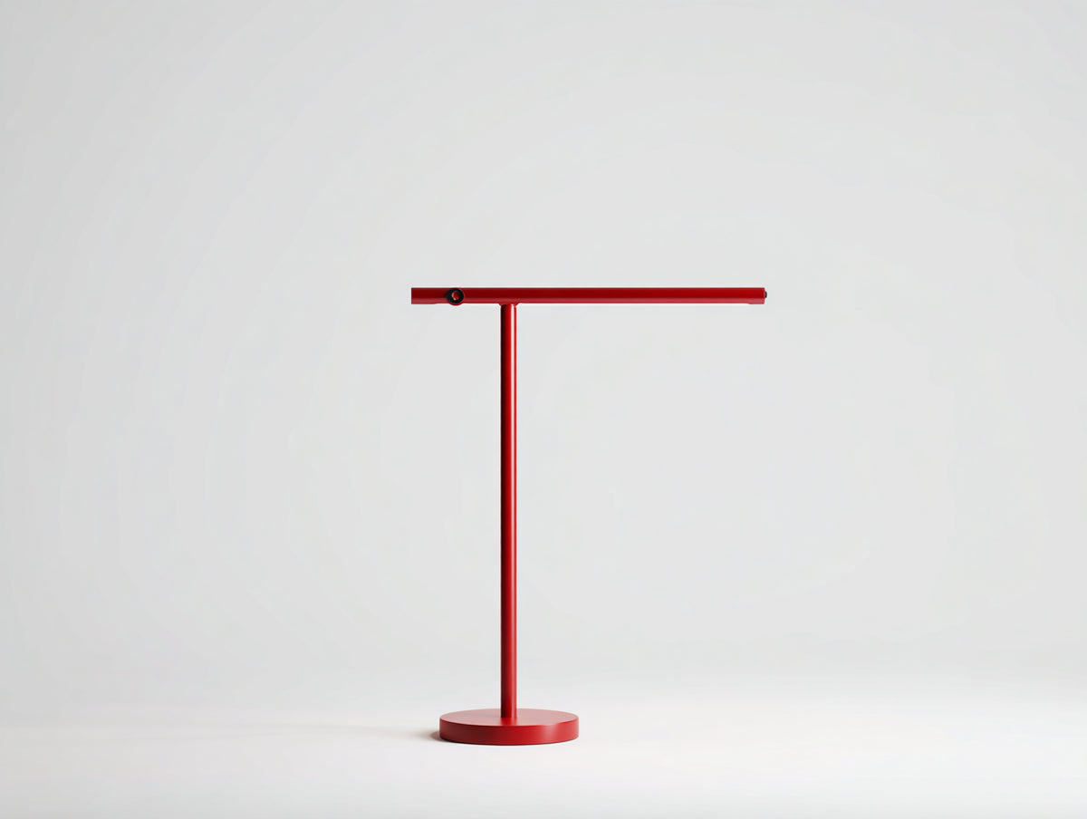 Lampe De Bureau rouge métal 45×15×48 cm éclairage LED design moderne pour Chambre À Coucher