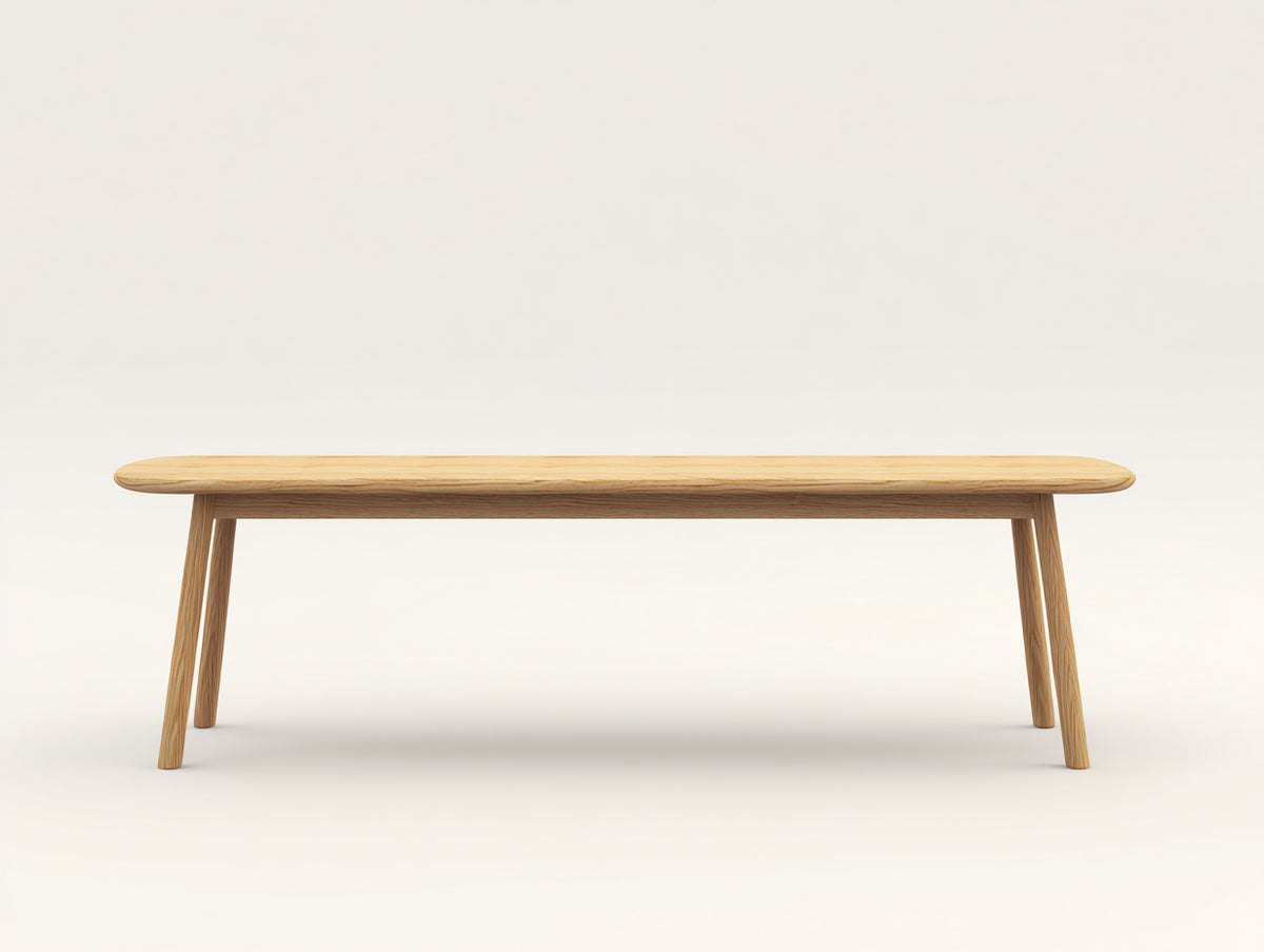 Banc 170×42×46 cm - bois clair finition naturelle - assise rectangulaire minimaliste pour salle à manger