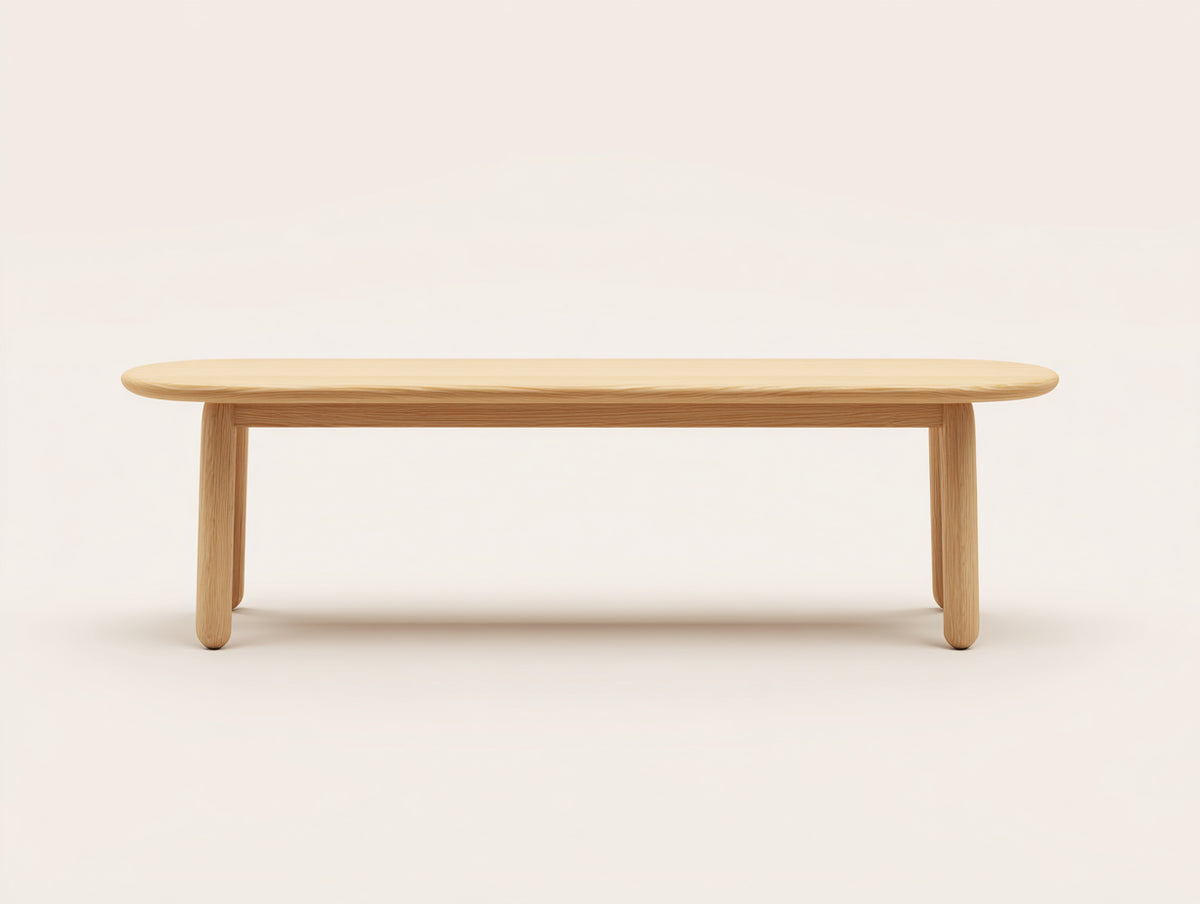 Banc 160×40×45 cm - bois naturel finition douce - assise longue style scandinave pour salle à manger