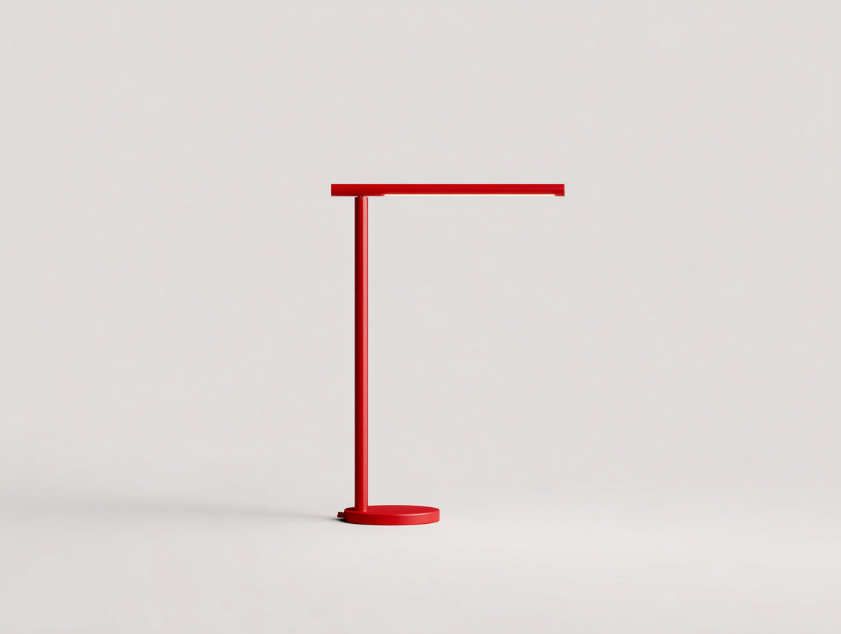 Lampe De Bureau rouge métal 42×14×50 cm style contemporain avec éclairage horizontal pour Chambre À Coucher