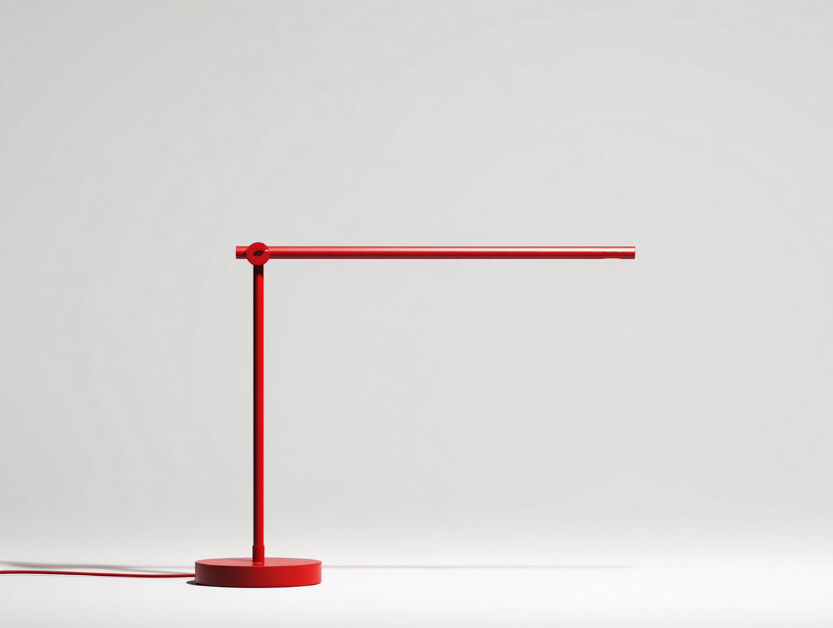 Lampe De Bureau 42×10×46 cm - métal rouge structure fine - luminaire LED moderne pour chambre à coucher